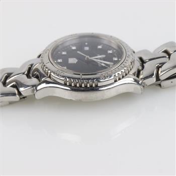 Tag Heuer Black Diamond Dial Watch-Evaluated By Our Certified Gemologist-AGS/GIA