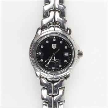 Tag Heuer Black Diamond Dial Watch-Evaluated By Our Certified Gemologist-AGS/GIA