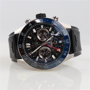 Tag Heuer Carrera Chronograph Skeleton Watch-Evaluated By Our Certified Gemologist - AGS/GIA