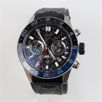 Tag Heuer Carrera Chronograph Skeleton Watch-Evaluated By Our Certified Gemologist - AGS/GIA