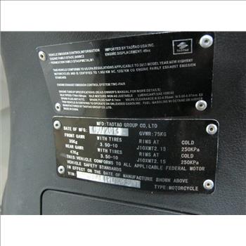 Tao Tao VIP Scooter, ***FLORIDA APPT ONLY***