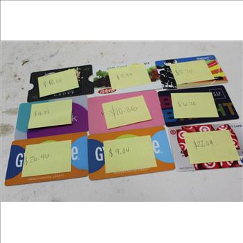Target Visa, Gymboree, Gap, Ralphs, Walmart, Victoria Secret, Nordstrom Rack, Regal Gift Cards 9 Pieces