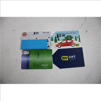 Target, Walmart, Best Buy, Starbucks Gift Cards, 8 Pieces