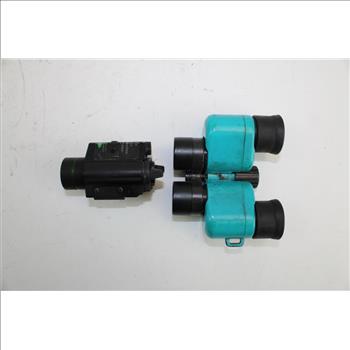 Tasco Bino-Colors 7x21 Compact Binoculars And FieldSport Laser Sight Flashlight