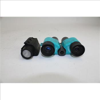 Tasco Bino-Colors 7x21 Compact Binoculars And FieldSport Laser Sight Flashlight