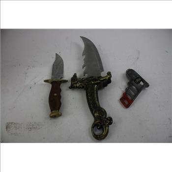 Tasco Binoculars, Knives, Multi-Tool, 9 Pieces