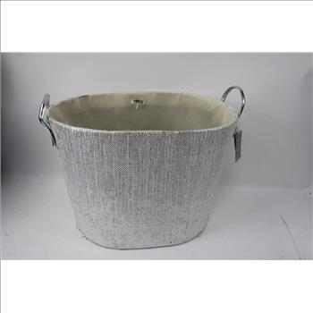Taylor Madison Designs White And Silver Hamper