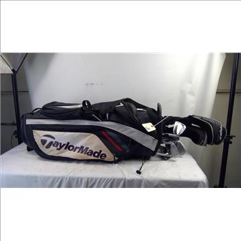 TaylorMade Golf Bag With Clubs, 16 Pieces