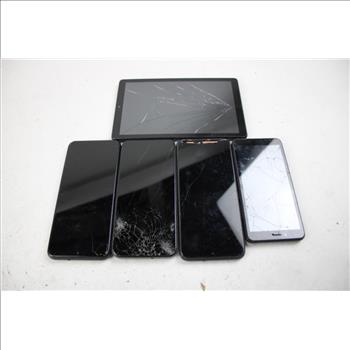 TCL, Arita, BLU, & Cloud MobileCell Phone Lot, 5 Pieces, Sold For Parts