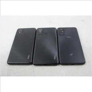 TCL Cell Phone Lot, 3 Pieces, Sold For Parts