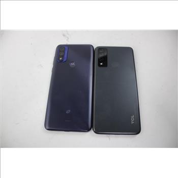 TCL, Motorola Cell Phone Lot, 2 Pieces, Sold For Parts