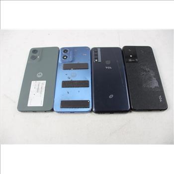 TCL, Motorola Cell Phone Lot, 4 Pieces, Sold For Parts