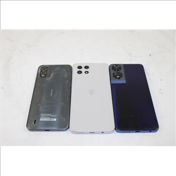 TCL, Nokia, T-mobile Cell Phone Lot, 3 Pieces, Sold For Parts