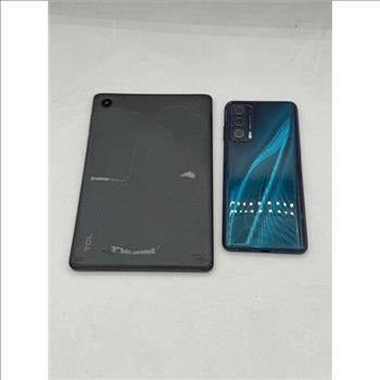 TCL Tablet, Motorola Cell Phone, 2 Pieces, Sold For Parts