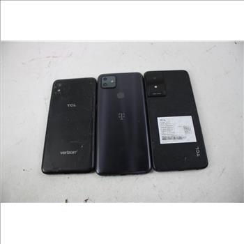 TCL & T-Mobile Cell Phone Lot, 3 Pieces, Sold For Parts