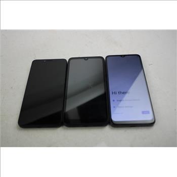 TCL, Vortex, BLU Cell Phone Lot, 3 Pieces, Sold For Parts