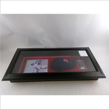 Ted Williams Signed Hat & Photo Framed
