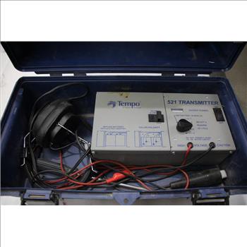 Tempo Textron 521 Transmitter Cable Pipe Valve Wire Locator W/ Headphones