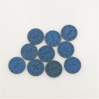 Ten OPA Blue Point Rationing Tokens