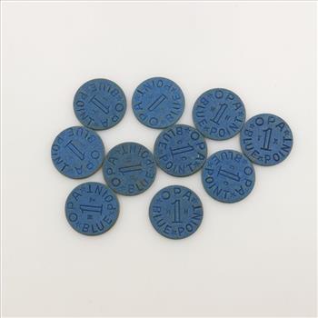 Ten OPA Blue Point Rationing Tokens