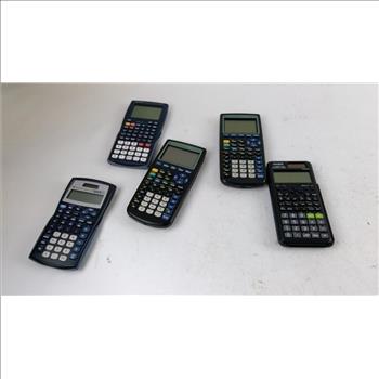 Texas Instrument Calculators 5 Pieces