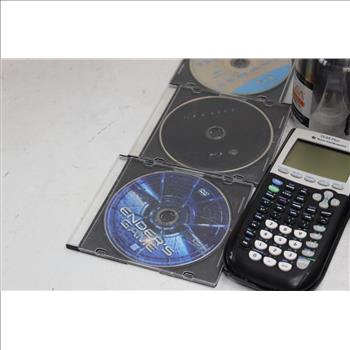 Texas Instrument Ti-84 Plus , Dvds, Books, Pens: 5+ Items