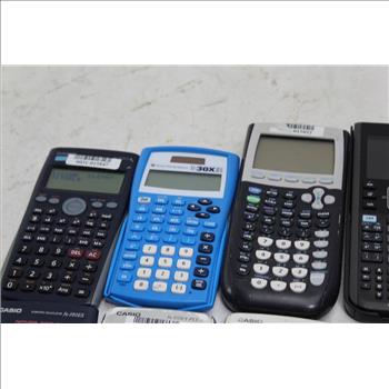 Texas Instruments, Casio And More Calculators, 10 Pieces
