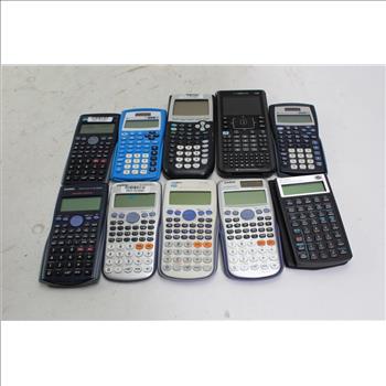 Texas Instruments, Casio And More Calculators, 10 Pieces