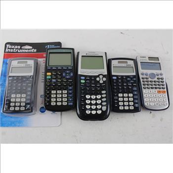 Texas Instruments & Casio Graphing Calculators, 5 Pieces