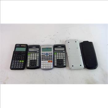 Texas Instruments, Casio & More Calculators, 6 Pieces