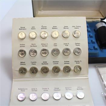 The Franklin Mint Presidential Mini Silver Coin Set