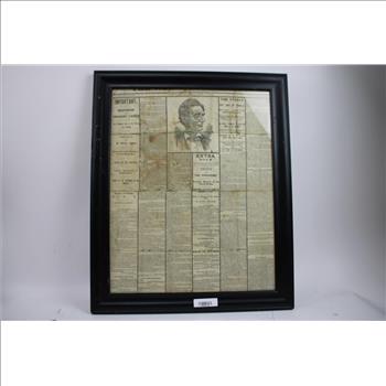 The New York Herald 'Assassination Of President Lincoln' Framed Newspaper Article