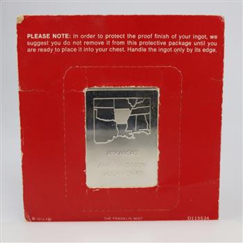 The Official State Ingots Sterling Silver Proof Arkansas