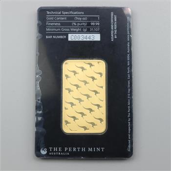 The Perth Mint Australia Pure Gold 1 Troy Oz Bar