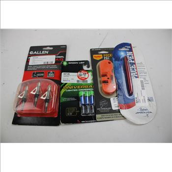 Thermal Gloves, Knife Sharpener, Arrow Blades, Space Pen, And More, 6 Pieces