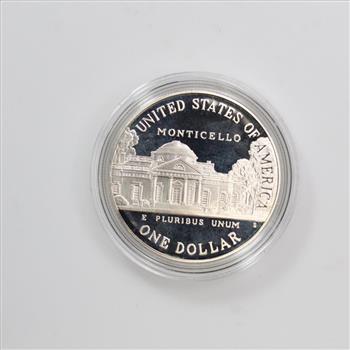 Thomas Jefferson 250th Anniversary Silver Dollar Proof