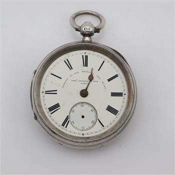 Thomas Russell + Sons Sterling Silver Pocket Watch