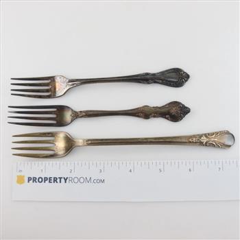 Three Silver Plated Forks, Includes Rogers