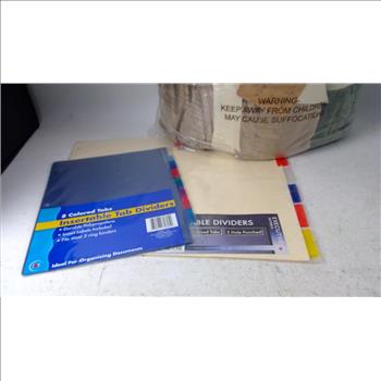 Throw Blankets And Insertable Tab Dividers Bulk Lot, 5 Pieces