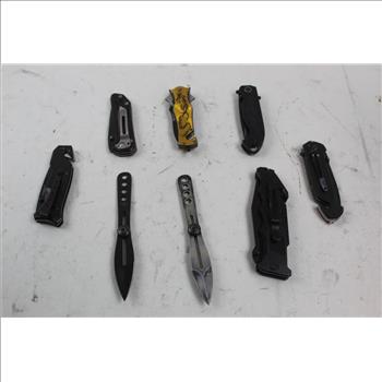 Throwing Knives And Folding Knives: Smith & Wesson, Sheffield, Duck: 5+ Pieces