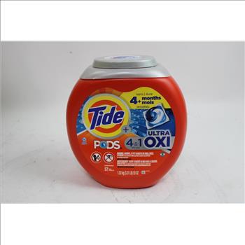 Tide Pods, 3 Bottles, 25, 57 Pcs, Ultra Oxi, White