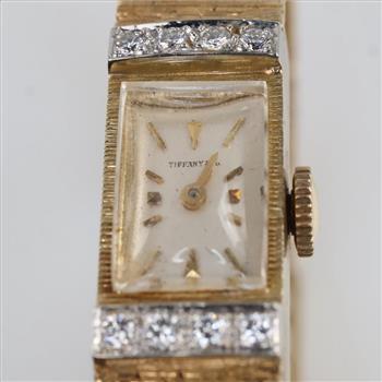 Tiffany & Co. 14kt Gold Diamond Dress Watch-Evaluated By Our Certified Gemologist-AGS/GIA