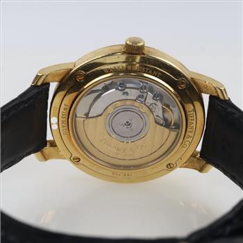 Tiffany & Co. 18kt Gold Dress Strap  Watch- Evaluated By Our Certified Gemologist-AGS/GIA