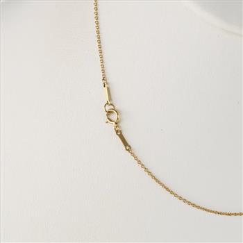 Tiffany & Co .38ctTW Diamond 18kt Gold Pendant Necklace - Evaluated By Certified Gemologist