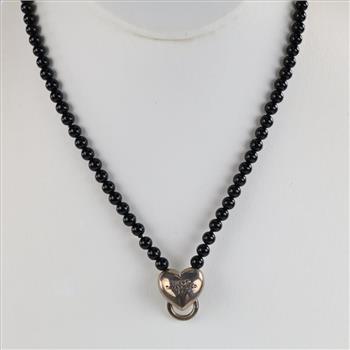 Tiffany & Co Heart Knock Black Onyx Chain