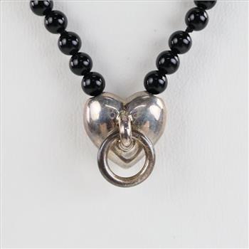 Tiffany & Co Heart Knock Black Onyx Chain