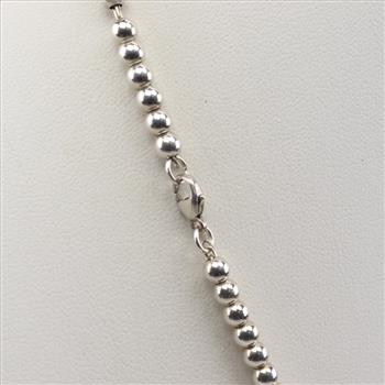 Tiffany & Co Heart Tag Sterling Silver Bead Necklace