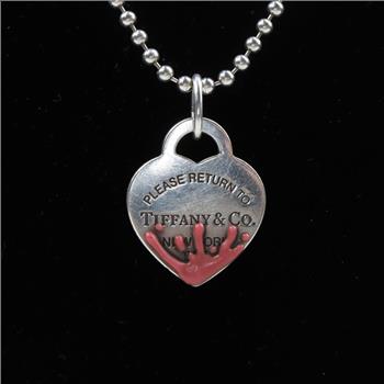 Tiffany & Co Paint Splash Heart Tag Necklace