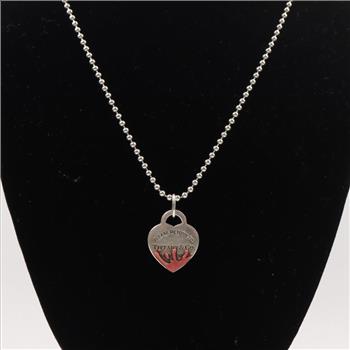 Tiffany & Co Paint Splash Heart Tag Necklace