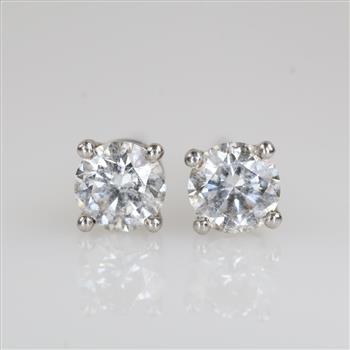 Tiffany & Co Platinum 0.50 Ct TW Diamond Studs, Evaluated By Our Certified Gemologist-AGS/GIA